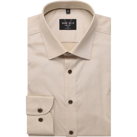 Marvelis Overhemd bruin, Faux-uni