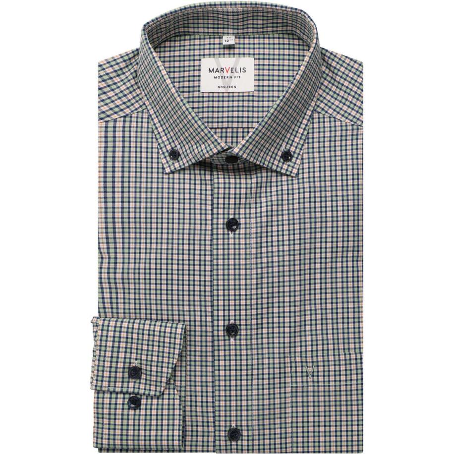 Marvelis Overhemd groen, Ruit Groen