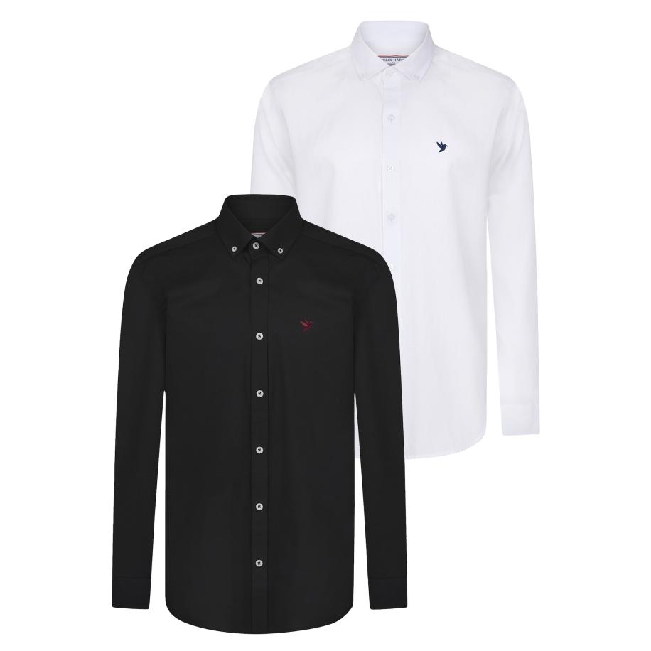 Felix Hardy Felix Hardy Overhemd blauw / donkerrood / wit -