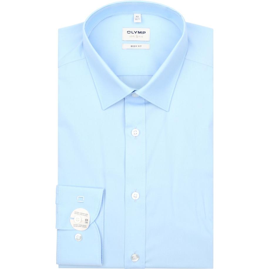 OLYMP Level Five Overhemd Extra Lange Mouwen Lichtblauw Blauw