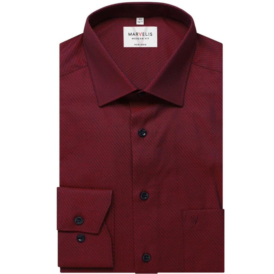 Marvelis Overhemd rood, Faux-uni Rood