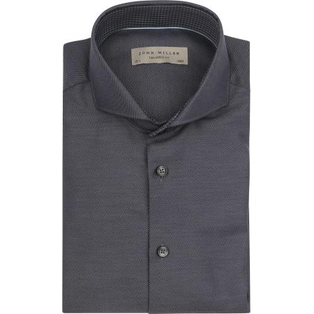 John Miller Overhemd Contrast Antraciet