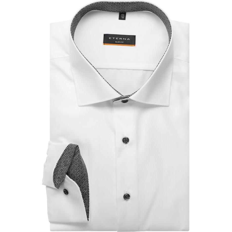 ETERNA Overhemd wit, Effen Wit