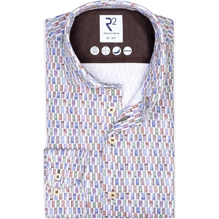 R2 Amsterdam Jersey shirt veelkleurig, Bedrukt Multicolor