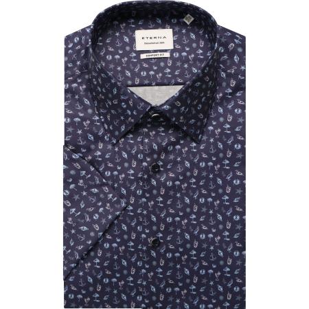 ETERNA Overhemd Korte mouw marine