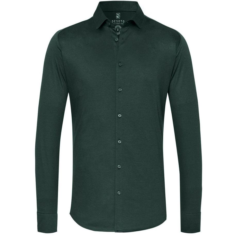 Desoto Overhemd Strijkvrij Kent Norfolk Blauw Blauw