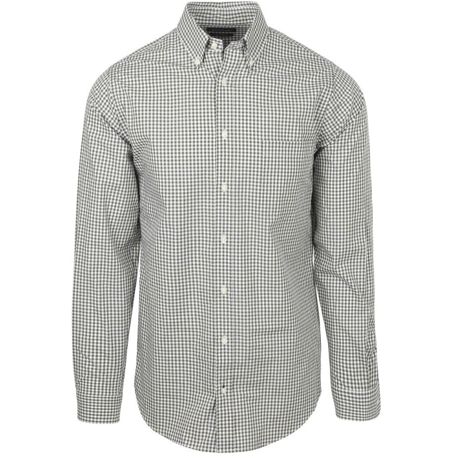 Steppin' Out Poplin Overhemd Ruit Groen Groen
