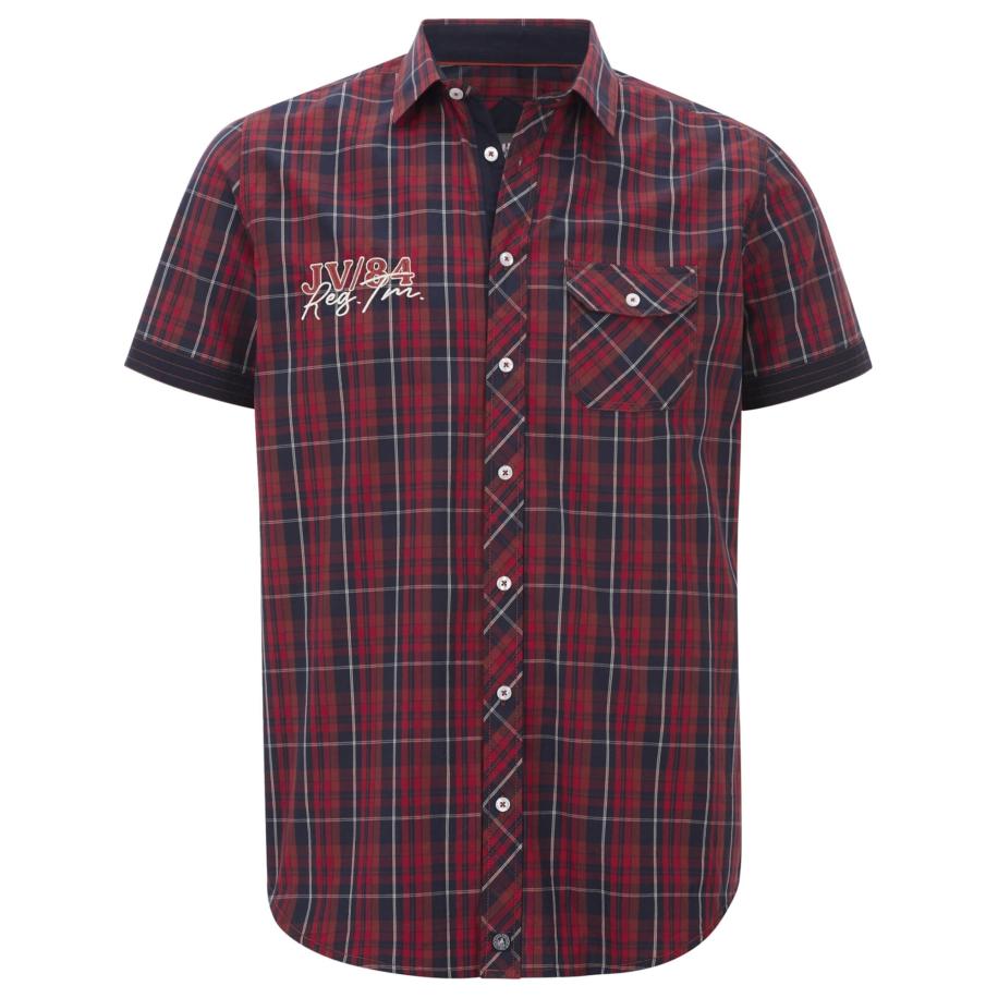 jan vanderstorm Jan Vanderstorm Overhemd Emyls donkerblauw / rood / wit -