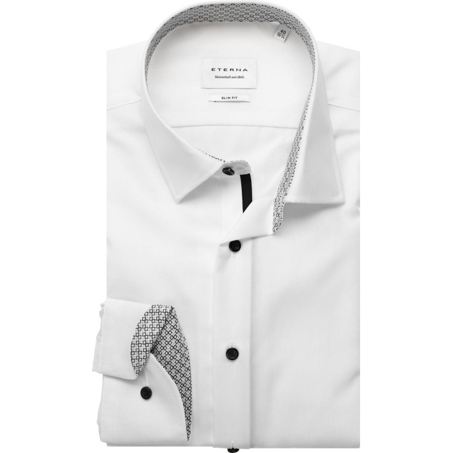 ETERNA Overhemd wit, Effen Wit