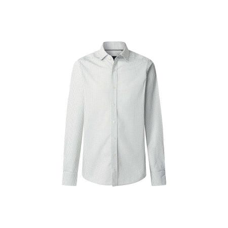 Hackett London Hackett London Overhemd olijfgroen / wit