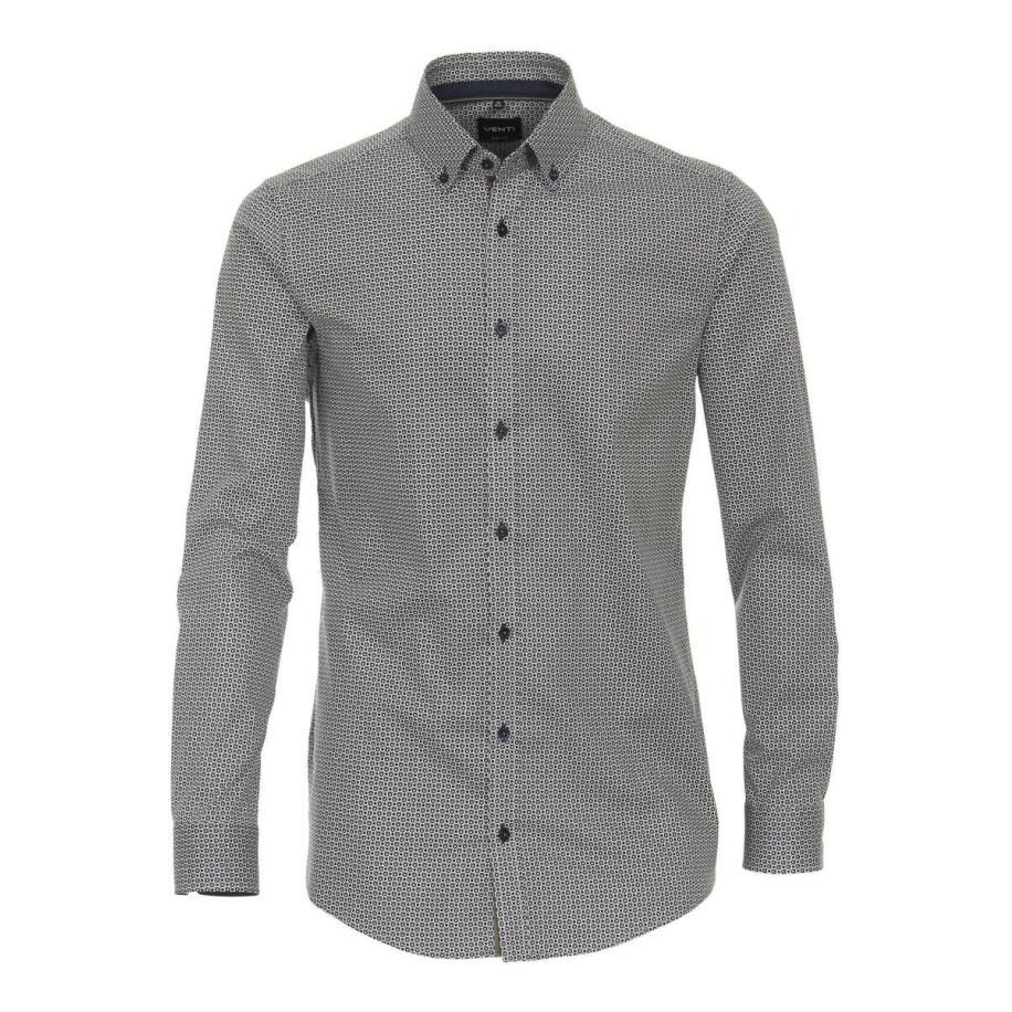 Venti Overhemd groen, Bedrukt Groen
