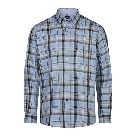 HECHTER PARIS HECHTER PARIS Overhemd lichtblauw / lichtoranje / zwart