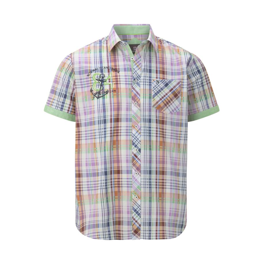 Jan Vanderstorm Overhemd Korte mouw veelkleurig Multicolor