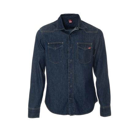 Big Star BIG STAR Overhemd CHUCK donkerblauw / bloedrood / wit