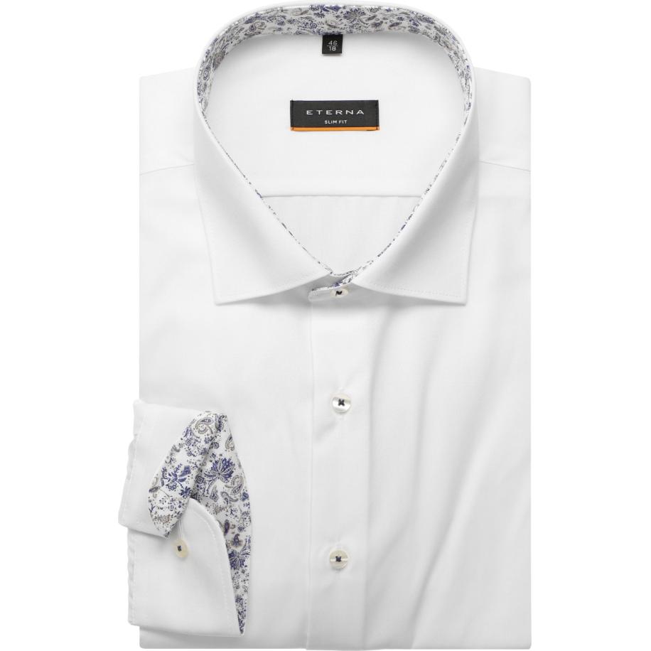 ETERNA Overhemd wit, Effen Wit