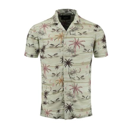 Key Largo Key Largo Overhemd Sandbanks olijfgroen / lichtgroen / donkergroen / mauve