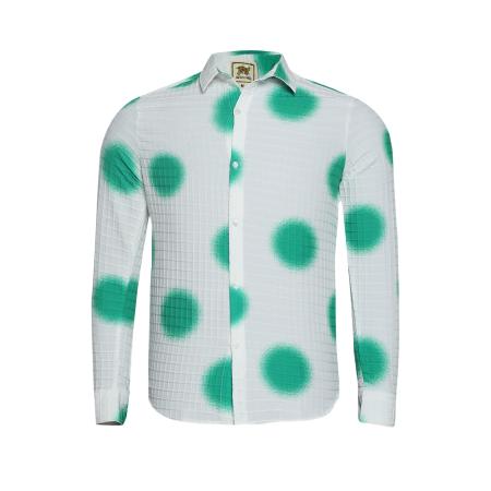 Campus Sutra Overhemd jade groen / wit