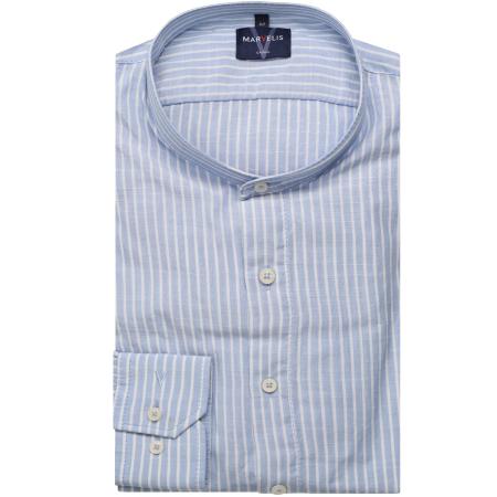 Marvelis Casual Overhemd blauw, Gestreept