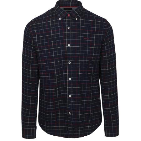 NZA Shirt Bruce Waihi Light Flannel Check Icon Navy