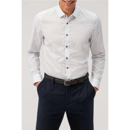 OLYMP Level Five Overhemd ML6 (vanaf 68 CM) blauw/wit