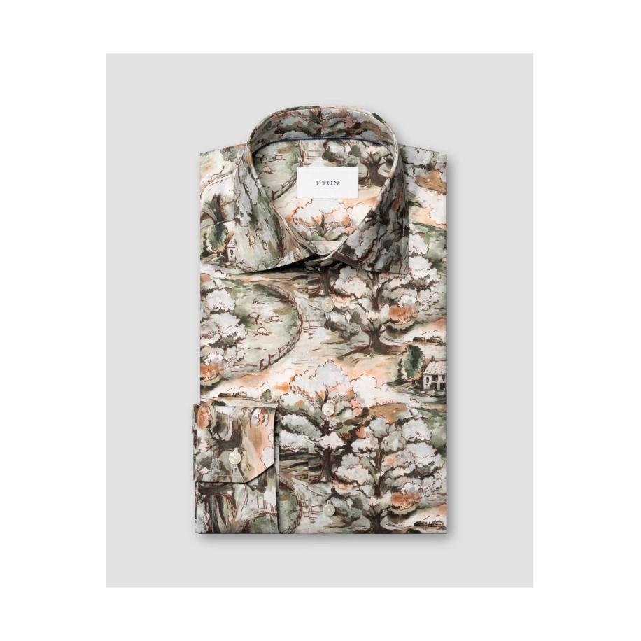 ETON Overhemd rood, Bedrukt Rood