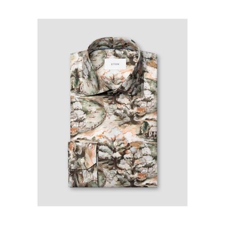 ETON Overhemd rood, Bedrukt