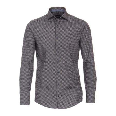 Venti Overhemd blauw, Bedrukt