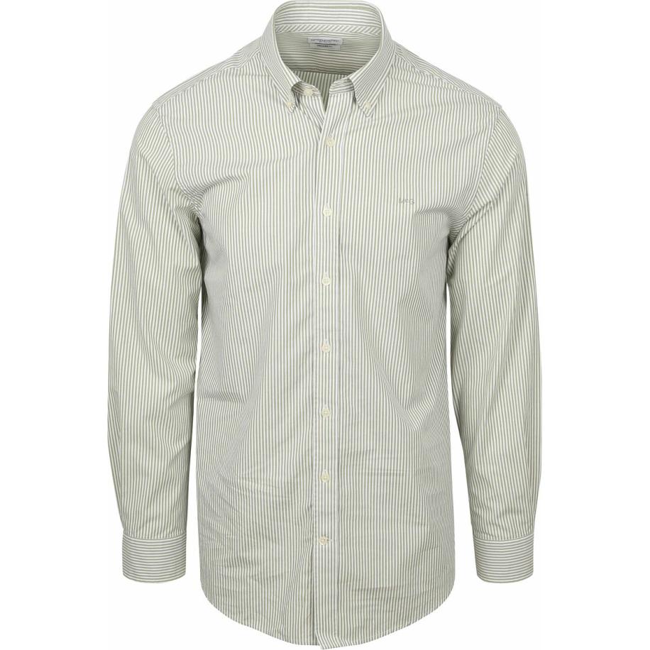 McGregor Overhemd Poplin Streep Groen Groen