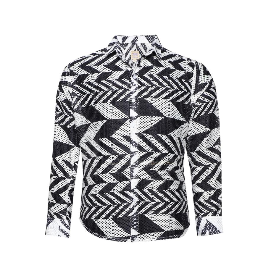 Campus Sutra Campus Sutra Overhemd Xylia zwart / wit -