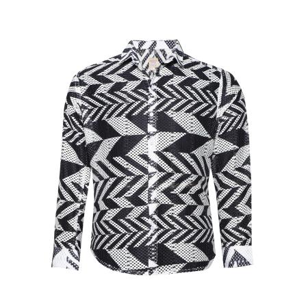 Campus Sutra Campus Sutra Overhemd Xylia zwart / wit