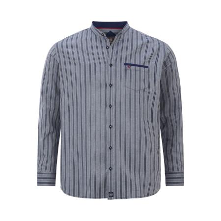 Jan Vanderstorm Overhemd donkerblauw, Gestreept