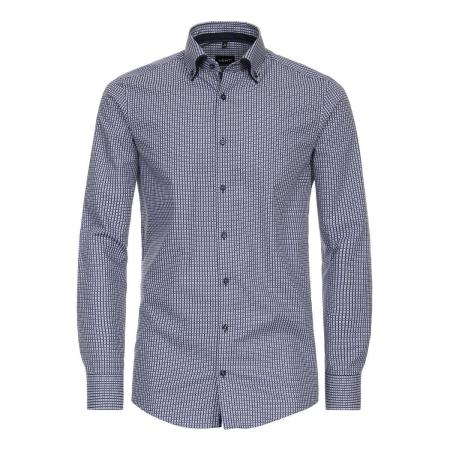 Venti Overhemd blauw, Bedrukt