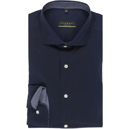ETERNA Performance Overhemd marine, Effen