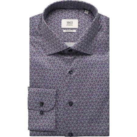 ETERNA 1863 Overhemd lila, Bedrukt