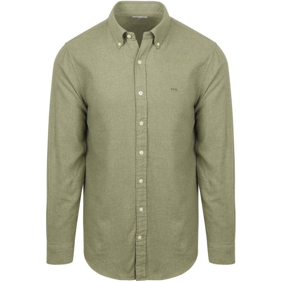 McGregor Overhemd Flanel Melange Sage Groen Groen