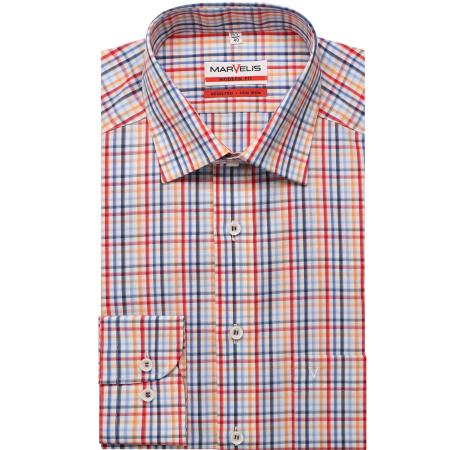 Marvelis Overhemd oranje, Ruit