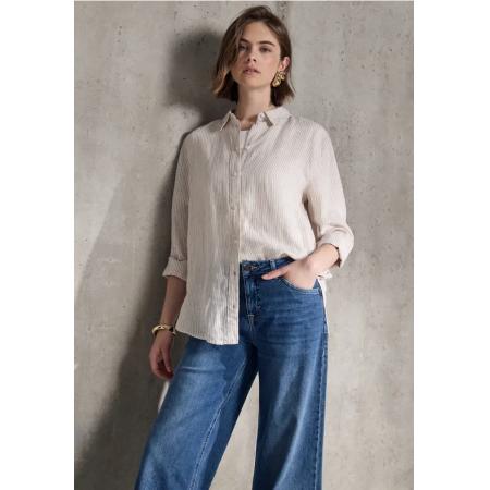 Street One Gestreept linnen overhemd blouse