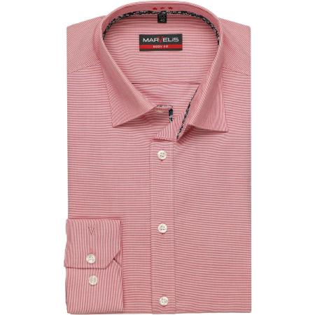 Marvelis Overhemd rood/wit, Horizontale strepen