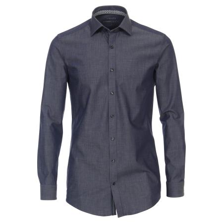 Venti Hyperflex Overhemd blauw, Faux-uni