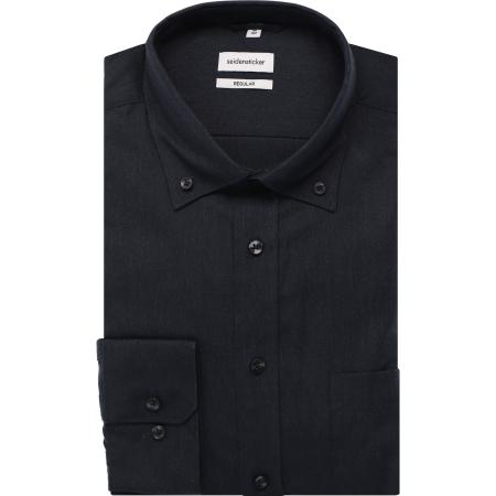 Seidensticker Overhemd marine, Effen