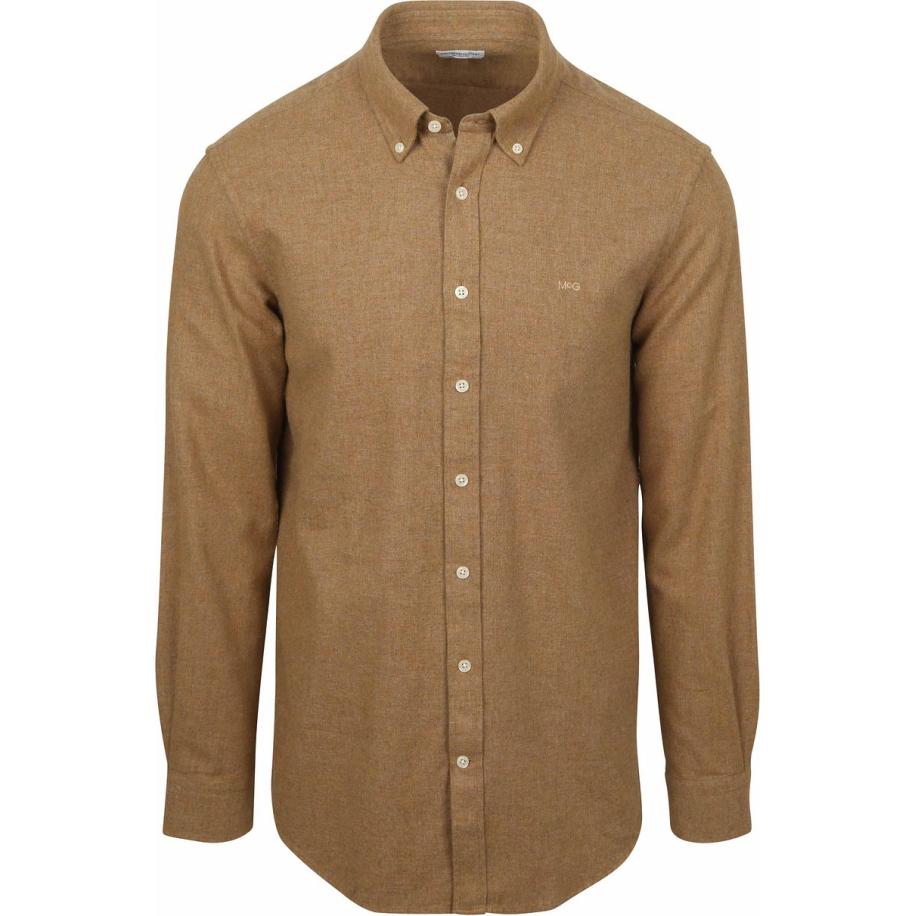 McGregor Overhemd Flanel Melange Camel Bruin