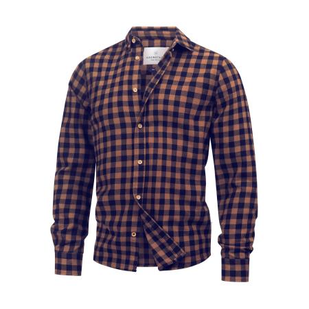 Kronstadt Kronstadt Overhemd Johan blauw / bruin / zwart