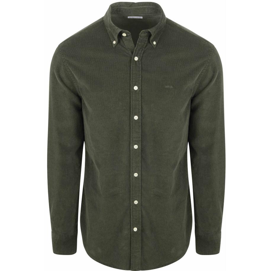 McGregor Overhemd Corduroy Olijfgroen Groen