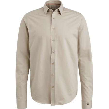 Cast Iron Overhemd Twill Jersey Greige