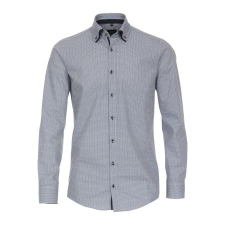 Venti Overhemd blauw, Bedrukt