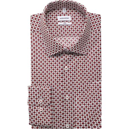 Seidensticker Overhemd rood, Bedrukt