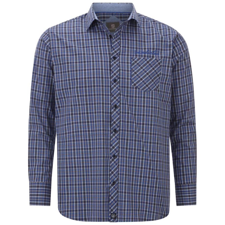 jan vanderstorm Jan Vanderstorm Overhemd Bjornman blauw / zwart -