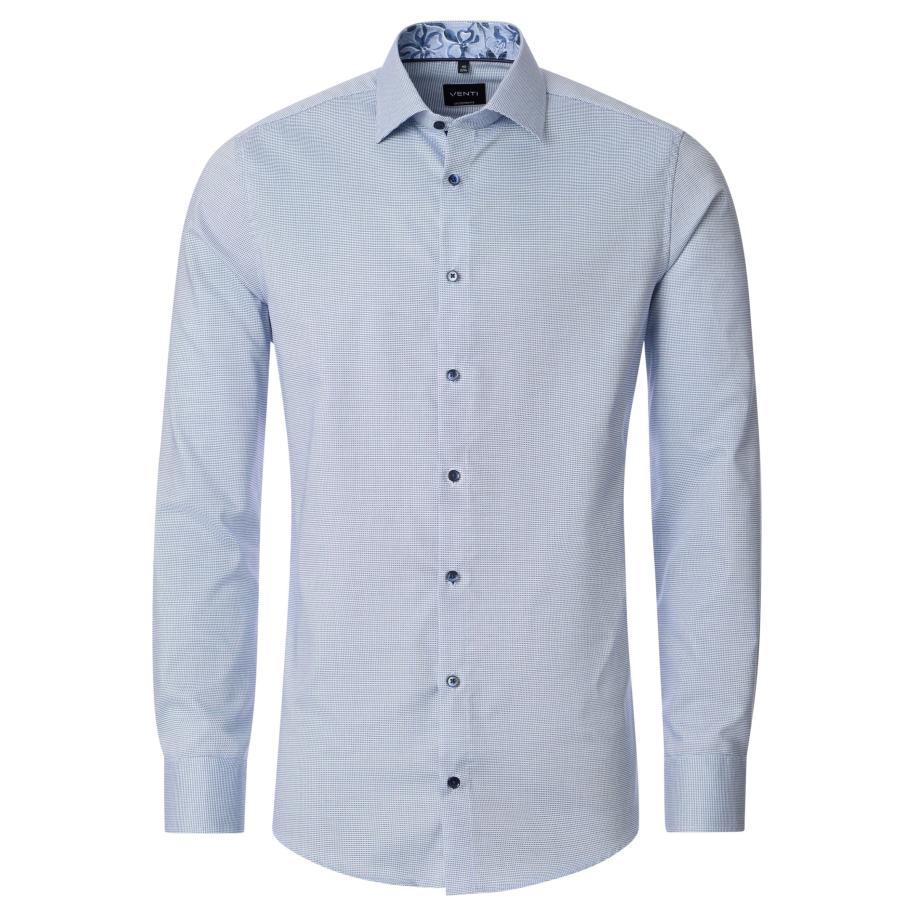 Venti Overhemd blauw, Faux-uni Blauw