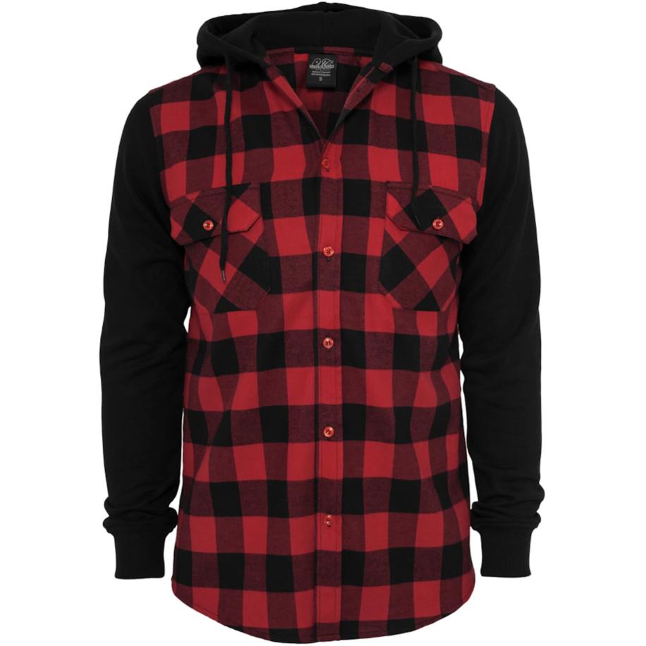 Urban Classics Urban Classics Overhemd rood / zwart -