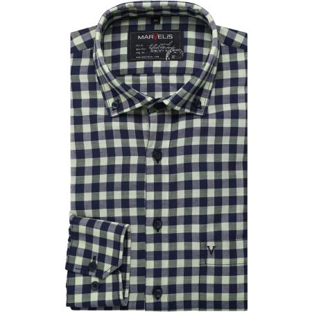 Marvelis Casual Overhemd limegroen, Ruit
